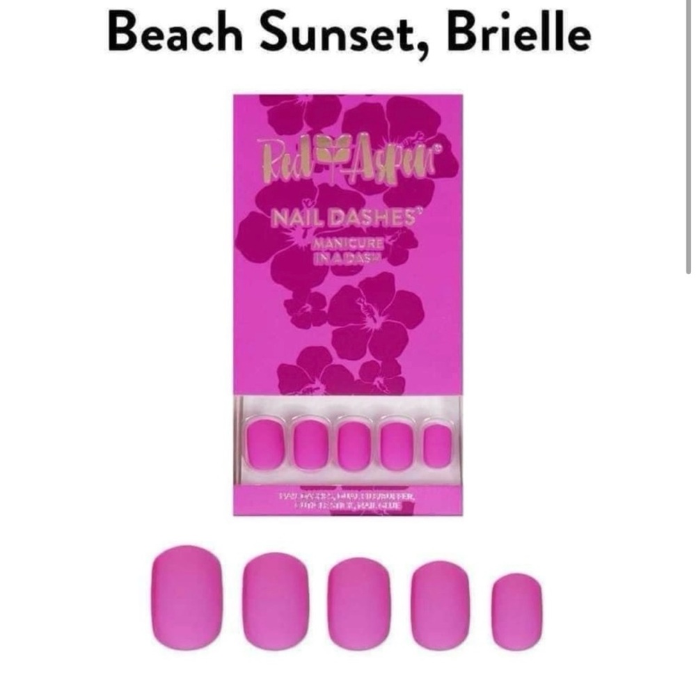 Red Aspen Beach Sunset, Brielle Nail Dashes